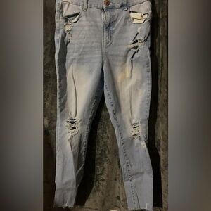 blue ripped jeans size 18